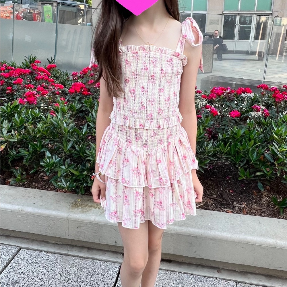 KatieJ NYC Striped Floral Dress / Tween XL